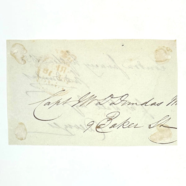 Admiral Sir James Dundas Signed Free Frank