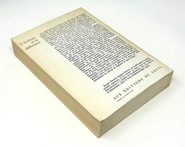 L'écriture et la différence [Writing and Difference], Jacques Derrida. First Edition.
