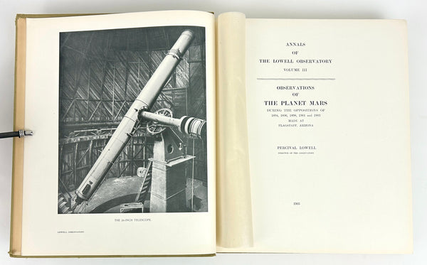 Annals of the Lowell Observatory, Percival Lowell.