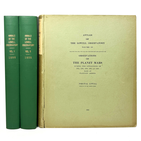 Annals of the Lowell Observatory, Percival Lowell.