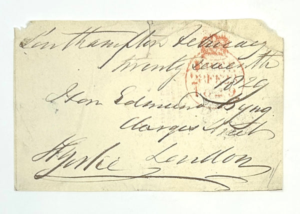 Admiral Sir Joseph Sydney Yorke Signed Free Frank ~ 1829