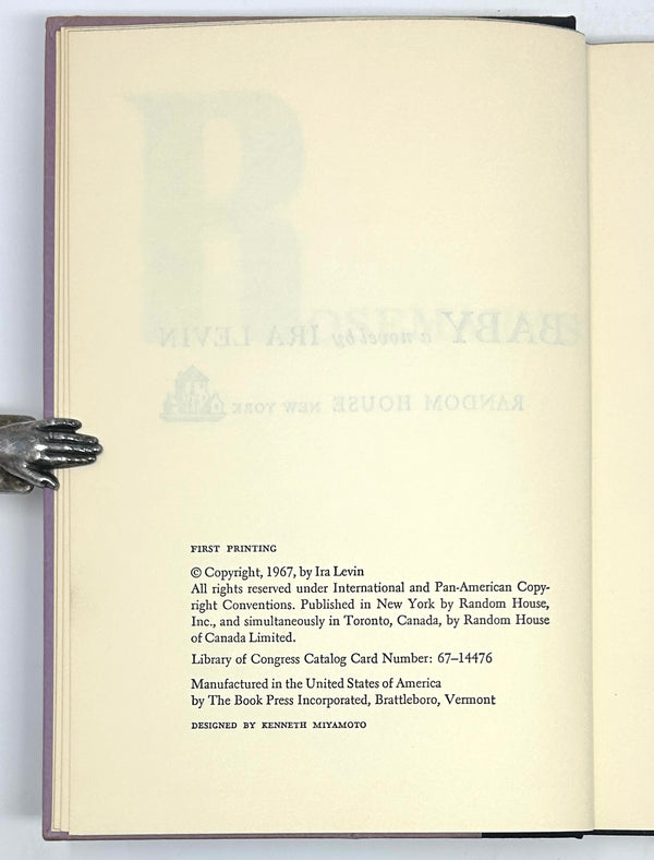 Rosemary's Baby, Ira Levin. First Edition.