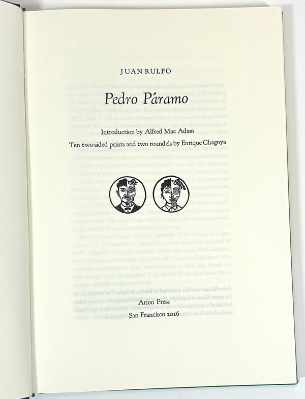 Pedro Páramo, Juan Rulfo. Arion Press Limited Edition, Signed by Enrique Chagoya.