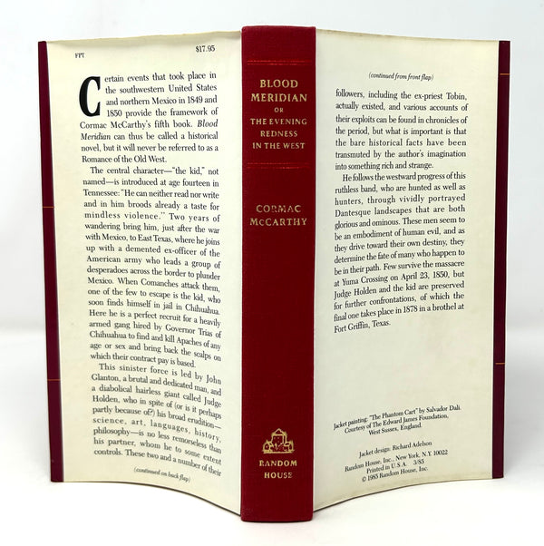 Blood Meridian, Cormac McCarthy. First Edition.