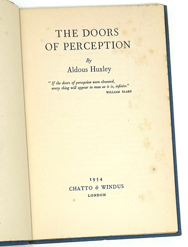 The Doors of Perception, Aldous Huxley. First Edition.