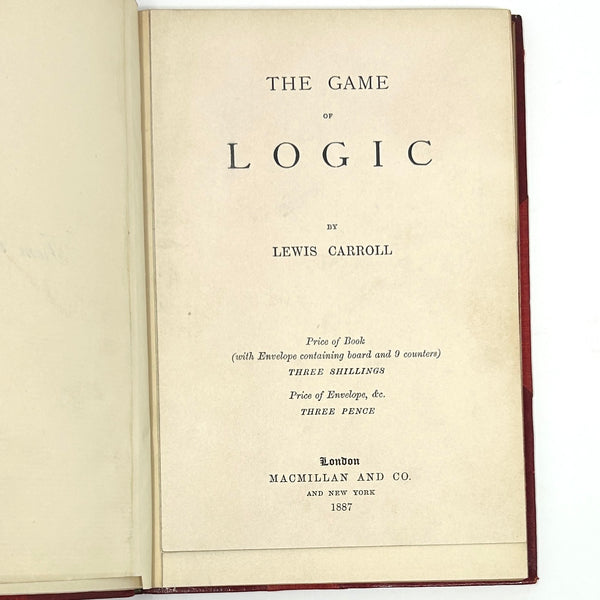 The Game of Logic, Lewis Carroll. First Edition.