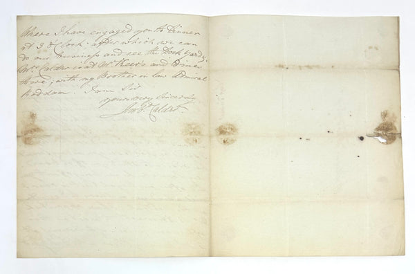 Admiral Robert Calder - Autograph Letter Signed