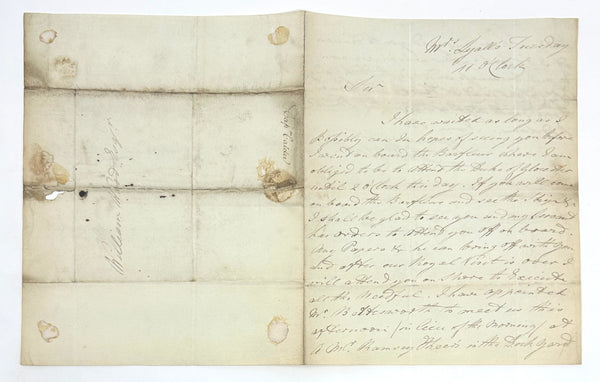 Admiral Robert Calder - Autograph Letter Signed