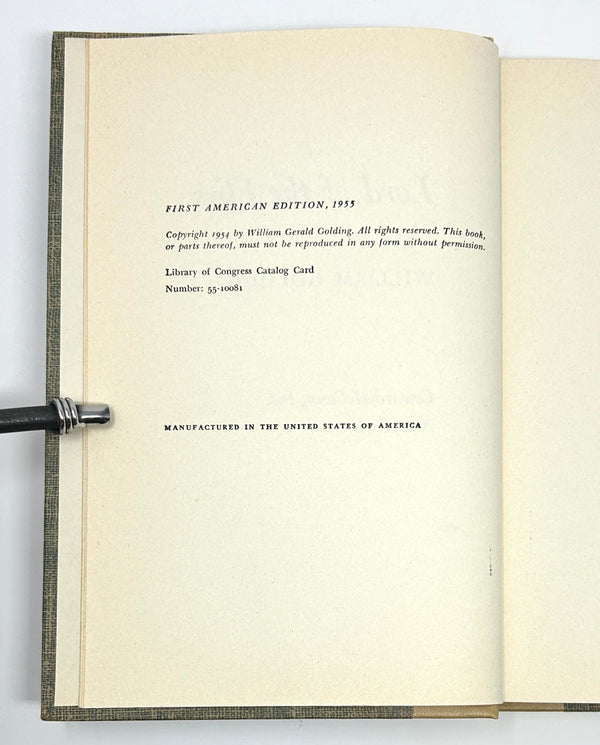 Lord of the Flies, William Golding. First American Edition.
