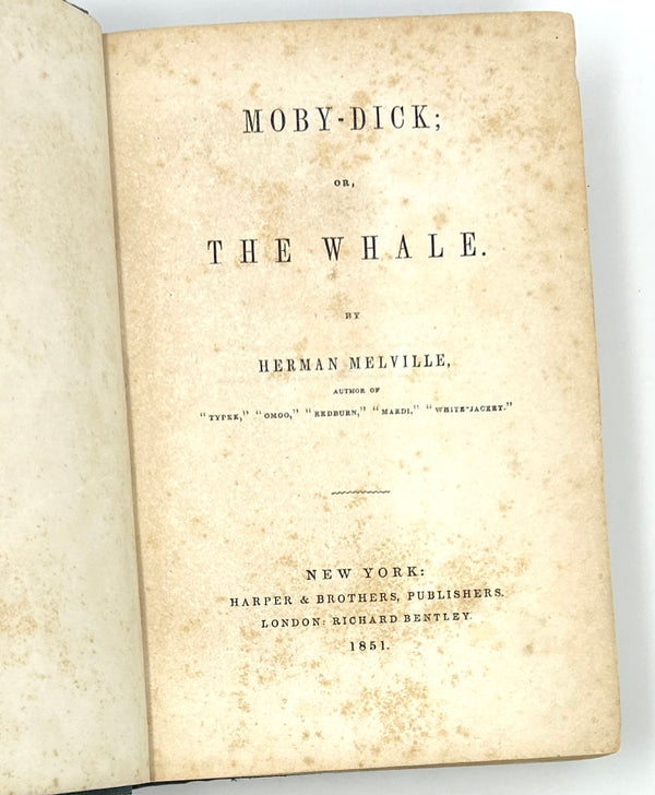 Moby Dick, Herman Melville. First American Edition.