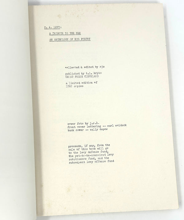 ukanhavyrfuckincitibak, d.a. levy. First Edition.