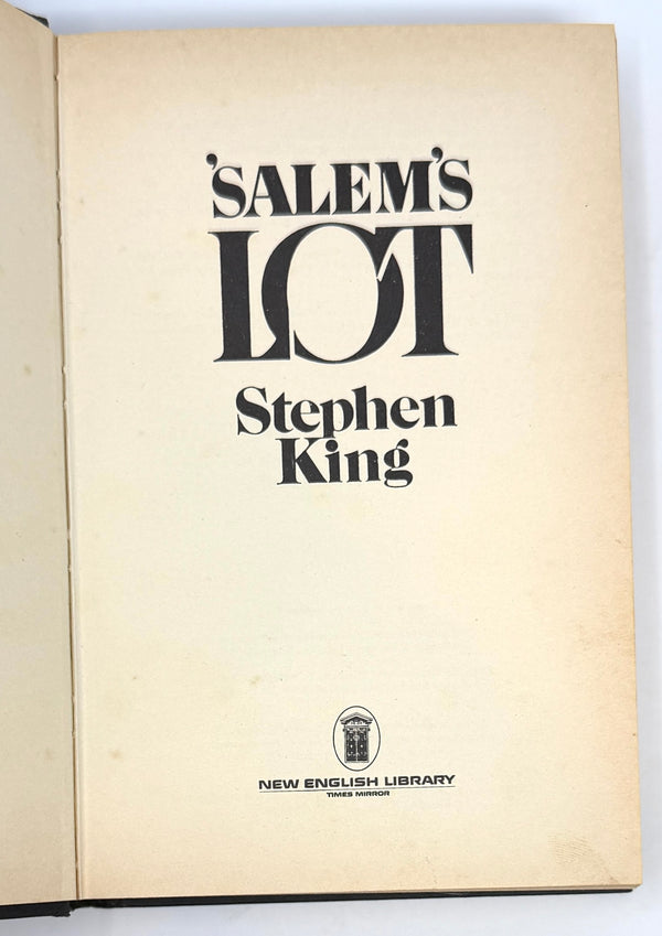 Salem's Lot, Stephen King. First UK Edition.