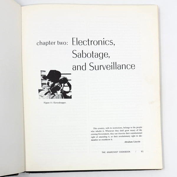 The Anarchist Cookbook, William Powell. Hardcover First Edition.