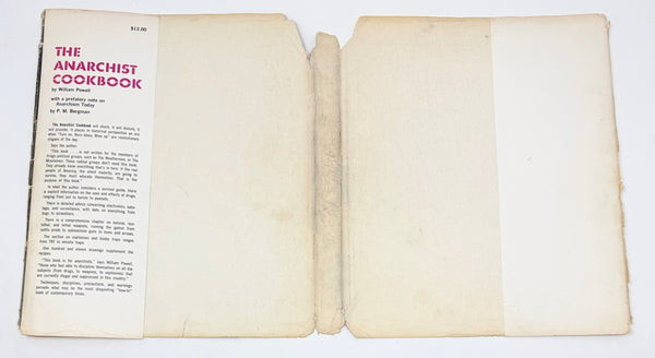 The Anarchist Cookbook, William Powell. Hardcover First Edition.