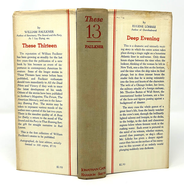 These Thirteen, William Faulkner. First Edition.