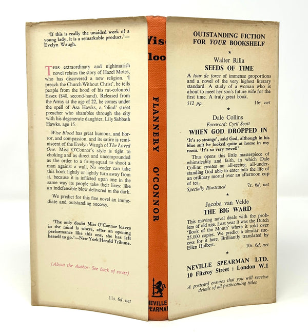 Wise Blood, Flannery O'Connor. First UK Edition.