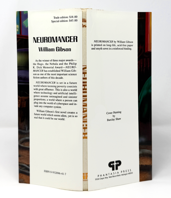 Neuromancer, William Gibson. Signed First American Edition ~ Phantasia Press