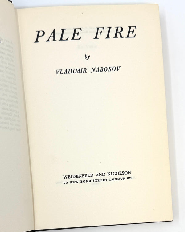Pale Fire, Vladimir Nabokov. First British Edition.