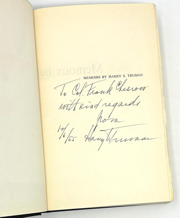 Year of Decisions, Harry S. Truman. Signed & Inscribed Limited Kansas City First Edition.