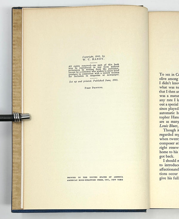 Father of the Blues, W.C. Handy. First Edition.