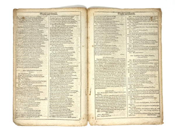 Original Conjugate Leaves from the First Folio, William Shakespeare ~ 1623