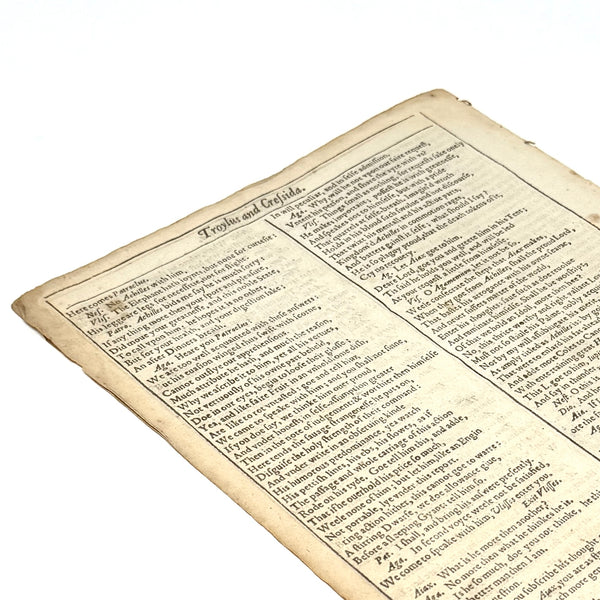 Original Conjugate Leaves from the First Folio, William Shakespeare ~ 1623