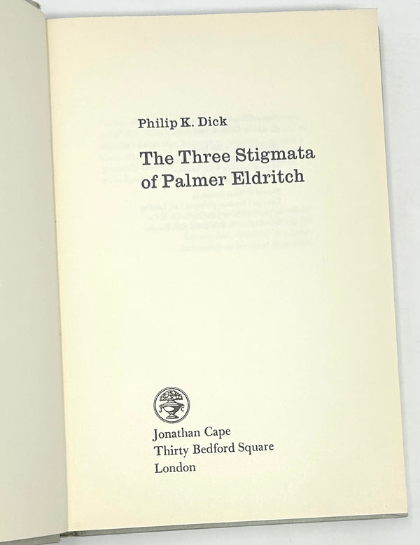 The Three Stigmata of Palmer Eldritch, Philip K. Dick. First UK Edition, Publisher's File Copy