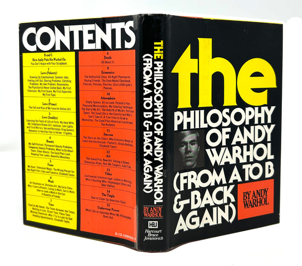 The Philosophy of Andy Warhol. Signed First Edition.