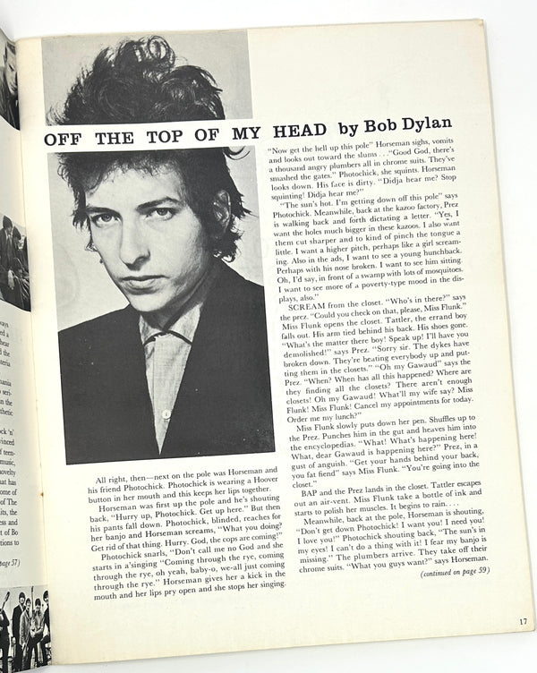 1965 Newport Folk Festival ~ Original Program. Bob Dylan goes electric!