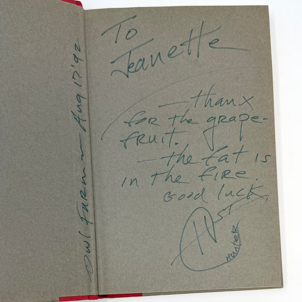 Songs of the Doomed, Hunter S. Thompson. Signed & Inscribed First Edition.