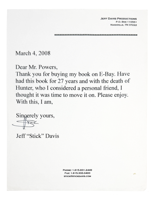 Fear and Loathing in Las Vegas, Hunter S. Thompson. Signed and Inscribed Early Paperback, Association Copy.