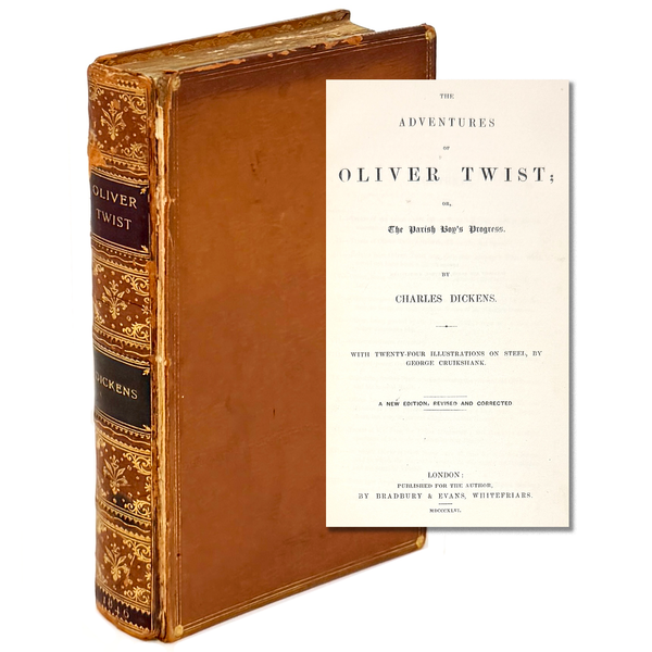 The Adventures of Oliver Twist, Charles Dickens. First One-Volume Edition.
