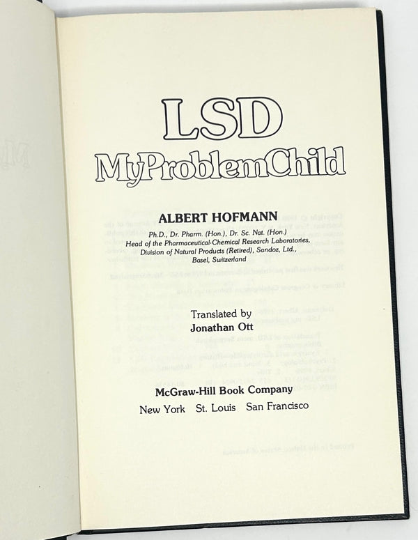 LSD: My Problem Child, Albert Hofmann. First Edition.