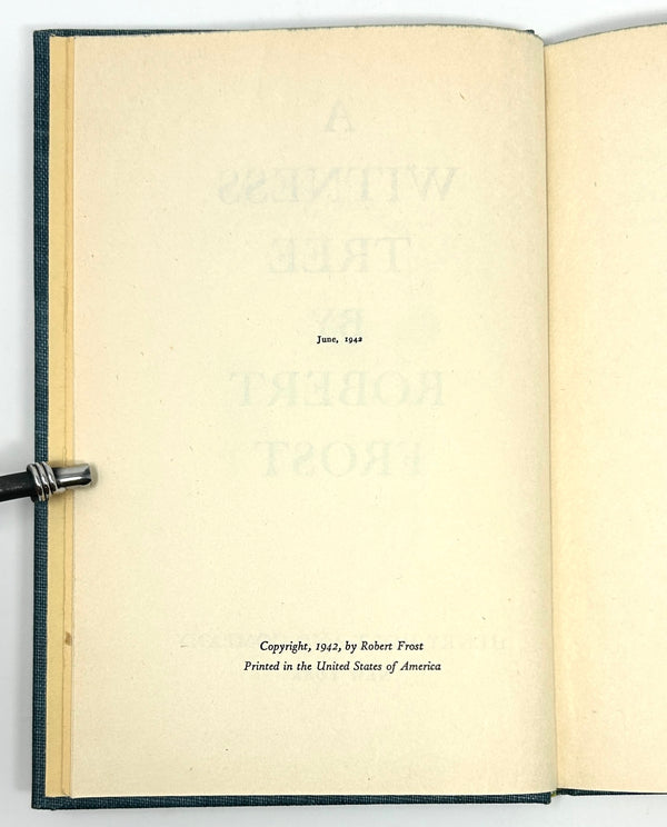 A Witness Tree, Robert Frost. Signed First Edition, Third Printing.