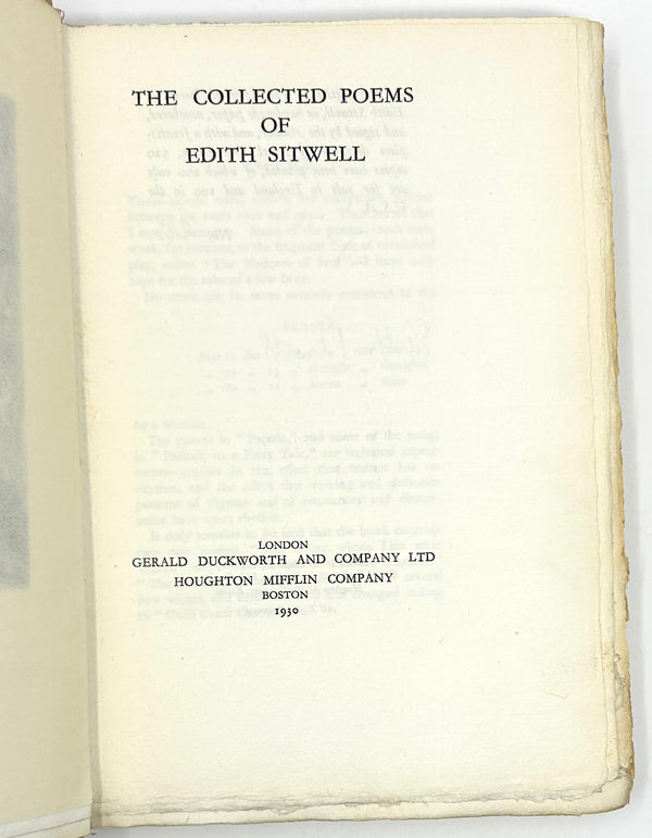 The Collected Poems of Edith Sitwell. Signed Limited First Edition, Presentation Copy to Isabella Gardner.