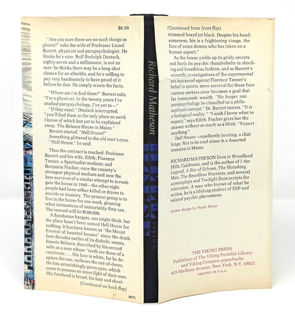 Hell House, Richard Matheson. First Edition.
