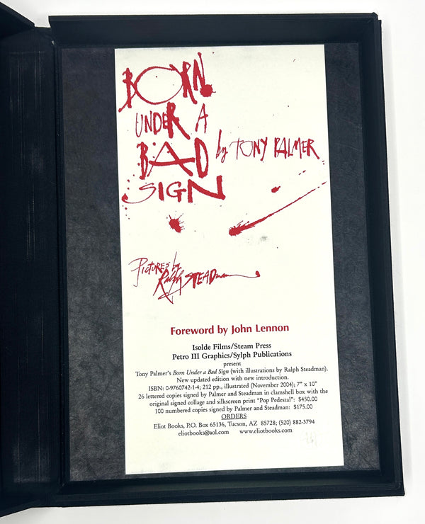 Born Under a Bad Sign, Tony Palmer & Ralph Steadman. Signed Lettered Edition.