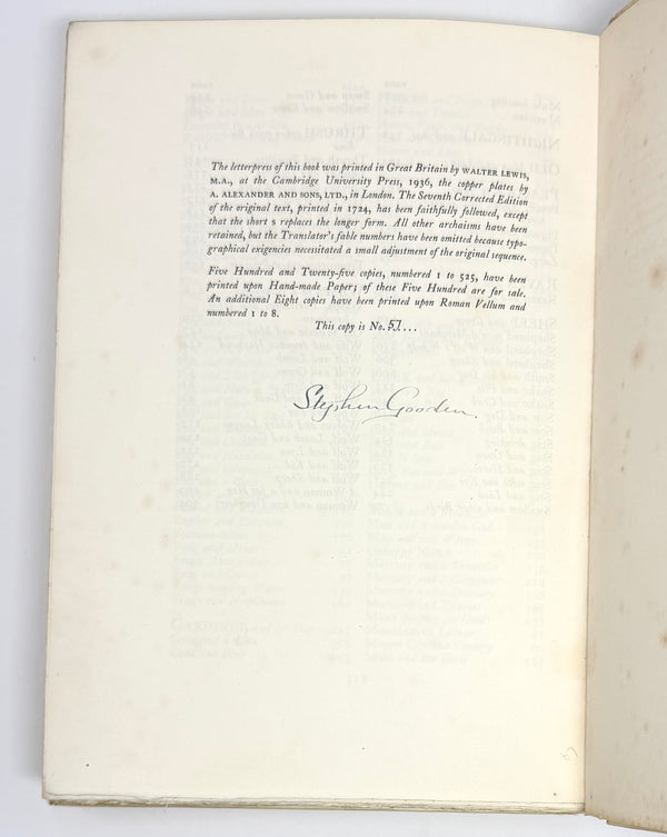 Aesop's Fables. Illustrated by Stephen Gooden. Signed Limited Edition.