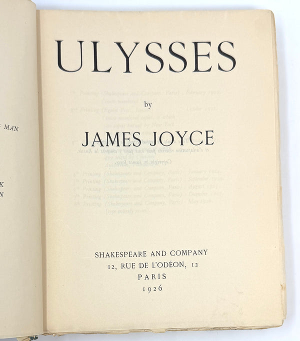 Ulysses, James Joyce. Eighth Printing.
