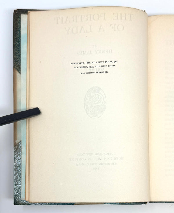 Portrait of Lady, Henry James. Finely Bound American Edition.