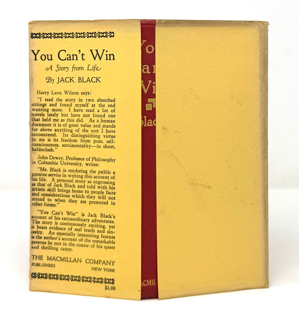 You Can't Win, Jack Black. First Edition.