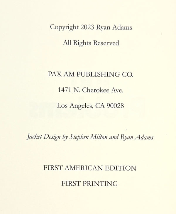 100 Problems, Ryan Adams. First Edition.