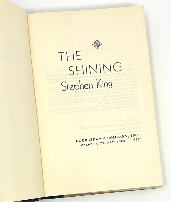 The Shining, Stephen King. First Edition.