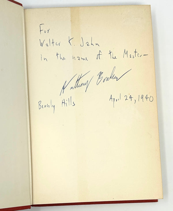 The Case of the Backer Street Irregulars, Anthony Boucher. Signed & Inscribed First Edition.