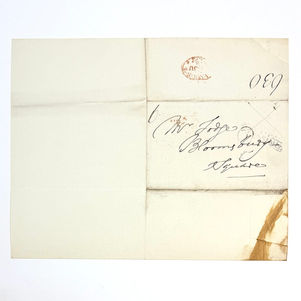 Rear-Admiral Sir Edward Hamilton – Autograph Letter Signed to Edmund Lodge