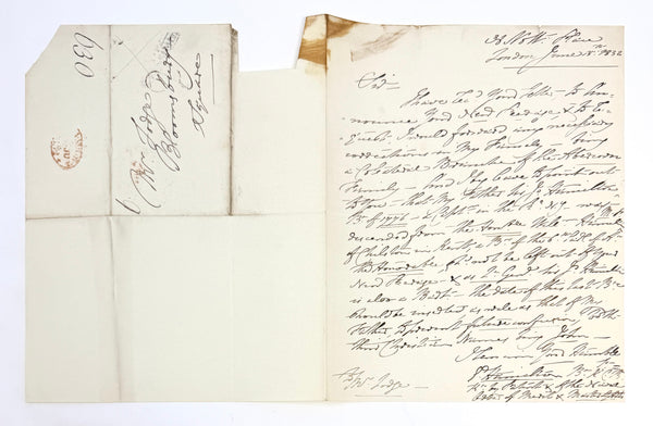 Rear-Admiral Sir Edward Hamilton – Autograph Letter Signed to Edmund Lodge