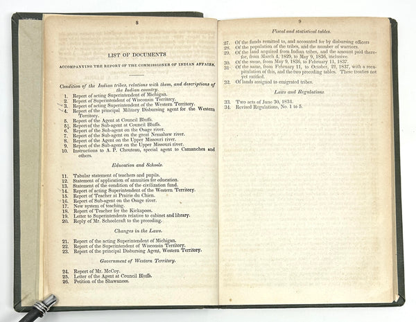 Annual Report of the Commissioner of Indian Affairs ~ 1837-1838