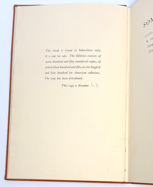 Some Limericks, Norman Douglas. First Edition, American Subscribers' Issue.
