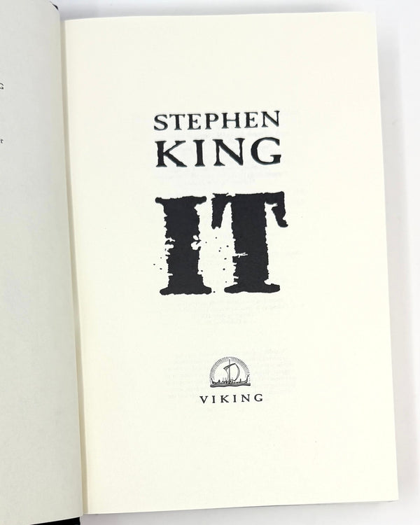 IT, Stephen King. First Edition.