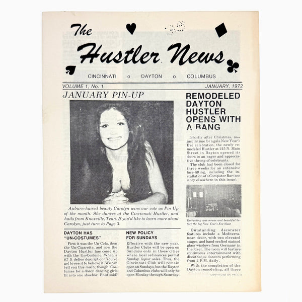 The Hustler New ~ Volume 1, Number 1 ~ 1972
